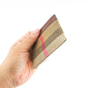 Burberry Card Holder Sandon Tan Leather Fabric 57941894 [P]