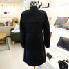 Burberry Check Trench Long Coat HARBOURNE LONG 2 BLACK 80354181 57939963 [P]