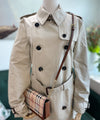 Burberry Harbourne Long Stone Trench Coat 80194141 39327064 [P]