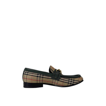 Burberry Women's Vintage House Check Link Loafer Beige Green 36 160158663 [P]