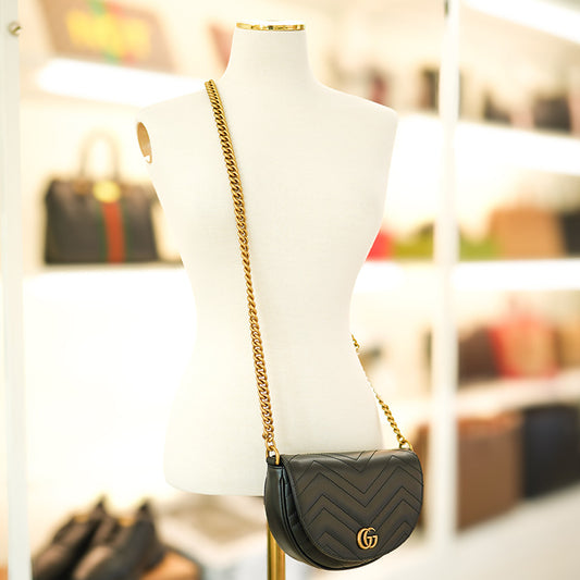 GUCCI Marmont Mini-Ketten-Crossbody-Tasche 746431 DTDHT 1000 124333945