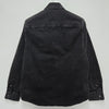 AMI Light Denim Button-Down Shirt with Heart Logo Used Black 154126980 [P]