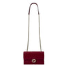 Gucci Interlocking G Leather Wallet Flap Chain Crossbody Bag Red 510314 160755439 [P]