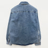 AMI Heart Logo Button-Down Light Used Indigo Denim Shirt 152750340 [P]