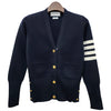 Thom Browne Milan Stitch Asymmetric Four-Bar Cardigan Navy (FKC207A 00014 415) 150277989 [P]