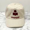 Isabel Marant Tyrony Logo Baseball Cap Ecru Red stamp: CQ001XHB A3C01J ECRD 123475494 [P]
