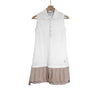 Thom Browne Women's Polo Mini Pleated Layered Sleeveless Dress White 158732004 [P]