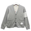THOM BROWNE サイドストライプ 4バ LOOP バッグ ボート刺繍カーディガン ライトグレー (MJT582E 00535 055) 158340082 [P]