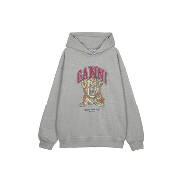 Ganni Women's Isoli Baby Tiger Print Hoodie Paloma A1060024-920 157030376
