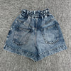 ISABEL MARANT 24FW TITEA Denim-Shorts mit Gummibund (SH0015FB B1H07I 30LU) 123771738 [P]