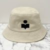 ISABEL MARANT HALEY Logo Bucket Hat Ecru Schwarz (CU001XHA A3C01J ECBK) 123475697 [P]