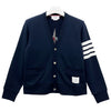 THOM BROWNE サイドバッジ 4バー ループバッグ ボート刺繍カーディガン ネイビー (MJT582E 00535 415) 158340086 [P]