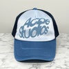 ACNE STUDIOS 24FW Logo-Print Baseball Cap Multiblau (C40325 BQC) 123474552 [P]