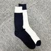 Thom Browne 3-Stripes 4-Bar Thin Mix Classic Mid-Calf Socks Navy White (MAS198F Y3012 979) 132955582 [P]