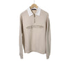 LOUIS VUITTON Embellished Logo Half-Zip Polo Sweatshirt Beige 161835411 [P]