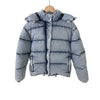 Miu Miu Washing Denim Hood Back Logo Down Jacket Blue 38 160755466 [P]