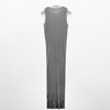 ISSEY MIYAKE プリーズ プリーズ ベーシック ストレート ロング ドレス グレー (12) 26SS 157128595 [P]
