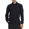 MONCLER Langarm Polo-Shirt mit Logo-Patch Schwarz L20918B00003 89A16 77X 161506715 [P]