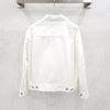 Prada White Logo Denim Zip-Up Jacket M 6237 163158651 [P]