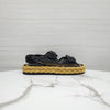 CHANEL Mesh-Velcro-Raffia-Sandalen Schwarz 35 G38945 10049 12992129 [P]