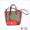 Gucci Shoulder Bag 449241 8606 Red Fabric Leather 90100578 [P]