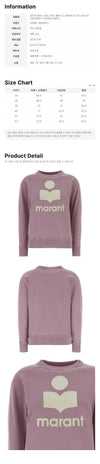 Isabel Marant Velvet Logo Sweatshirt Rosewood 159428029 [P]