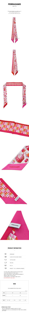 Salvatore Ferragamo Cotton Candy Silk Scarf 0780018 SS25 139346144 [P]