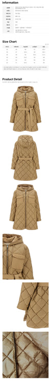 MaxMara Belted Hooded Padded Jacket Camel 2625496022 016 162356561 [P]