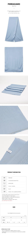 Salvatore Ferragamo WASHED DENIM SCARF 152756696 [P]