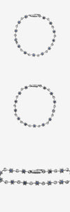 Chrome Hearts Tiny Star Blue Sapphire Bracelet Silver 6UU3SY0A 162847068 [P]