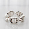 Hermes Chaine d'Ancre Enchainee Silver Women's Ring Small Model H109507B 00052 143271550 [P]