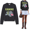 Ganni Puppy Logo Crew Neck Sweater k2597 252 150669328 [P]