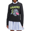 Ganni Puppy Logo Crew Neck Sweater k2597 252 150669328 [P]