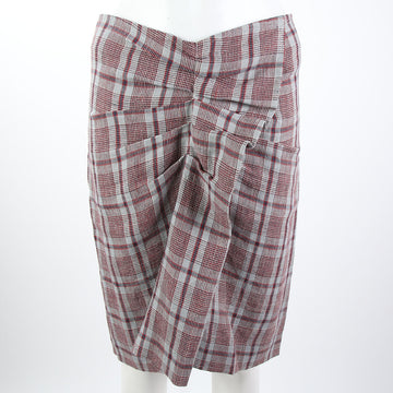ISABEL MARANT Étoile Leinen Karierte Rock 126802