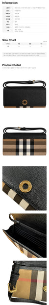 BURBERRY Karo-Notiz Crossbody Tasche schwarz 8121420 159638635 [P]