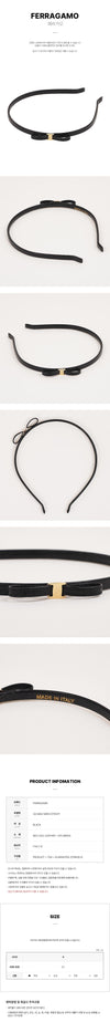 SALVATORE FERRAGAMO 34 0462 NERO 0791471 SS26 Damen Mini Schleifen Haarband 158546660 [P]