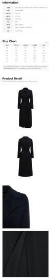 MaxMara Belted Long Wool Coat Black 162831690 [P]