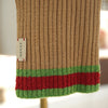 GUCCI Dreistreifen Schal aus Wolle Camel 763783 4KAB1 9866 129184518 [P]