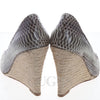 CHRISTIAN LOUBOUTIN パイソンオープントゥウェッジシューズ 126633 [P]