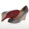 CHRISTIAN LOUBOUTIN パイソンオープントゥウェッジシューズ 126633 [P]