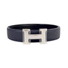 Hermes Reversible Dual-Sided Black 32mm Belt with Silver Buckle 160106348 [P]