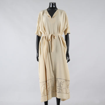 HERMES Seidenlangkleid 126552