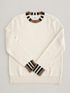 Burberry Wool Cashmere Women's Knit Sweater Natural White 160750610 [P]