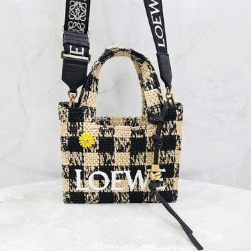 LOEWE Raffia Check Mini Tote Bag 4461 163154901 [P]