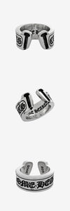 Chrome Hearts Scroll Label Ring 19.5 US Size Silver MMOOTP4O 162847275 [P]