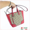 Gucci Shoulder Bag 449241 8606 Red Fabric Leather 90100578 [P]