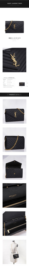 SAINT LAURENT Cassandra Matelassé Kettenhandtasche 377828 BOW01 1000 146334048 [P]