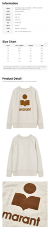 Isabel Marant 26FW Velvet Logo Sweatshirt Ecru Camel SW0160FA A1M07E ECCA 159428036 [P]