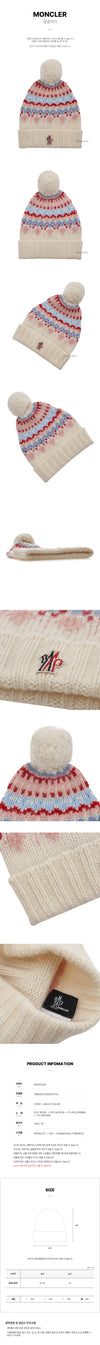 MONCLER Intarsienlogo-Mütze für Damen FW24 3B00005 M4504 F05 123538976 [P]