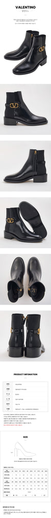 VALENTINO Chelsea Stiefel für Damen mit V-Logo 3W2S0CT1 PYH 0NO 60682424 [P]